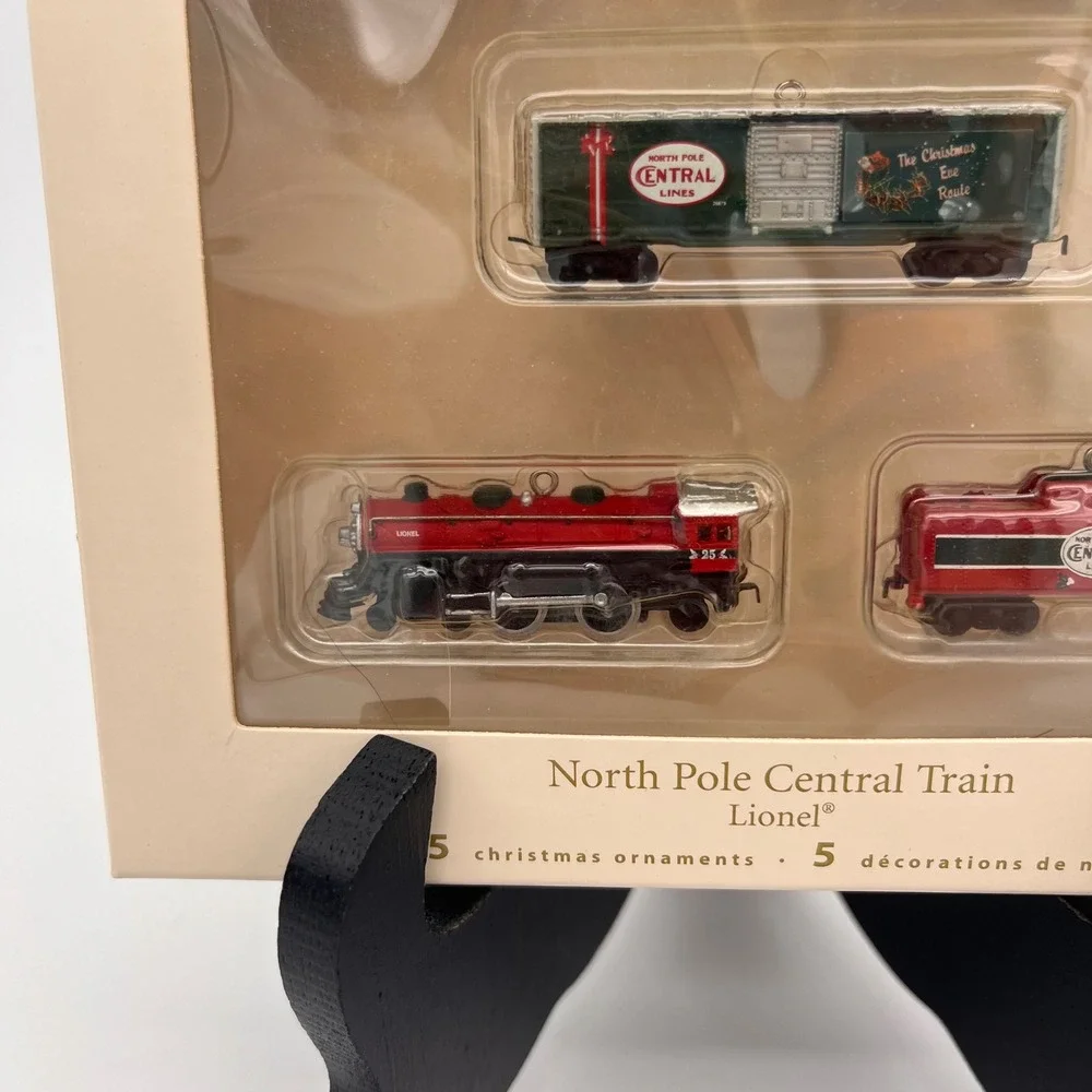 Hallmark Keepsake 2007 North Pole Central Train Lionel Ornaments Set of 5 Mini